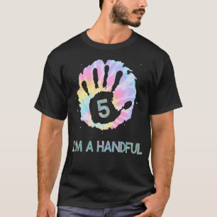 T-shirt Je suis une poignée cinq ans Tie Dye 5e anniversai