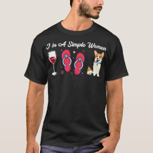 T-shirt Je Suis Une Simple Femme Vin Flip Flop Pembroke Co