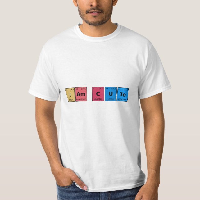 T-shirt Je suis une table périodique mignonne (Devant)
