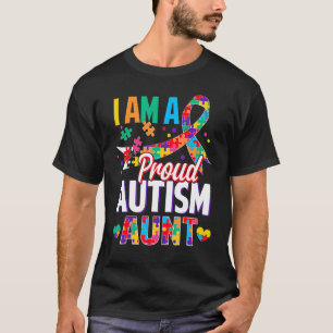 T-shirt Je suis une tante autiste fière Puzzle de sensibil