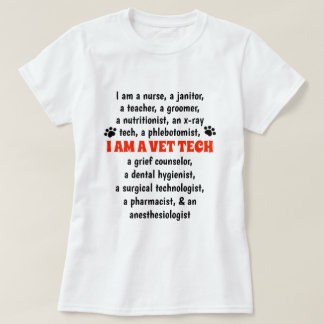 T-shirt Je suis une technologie de vétérinaire