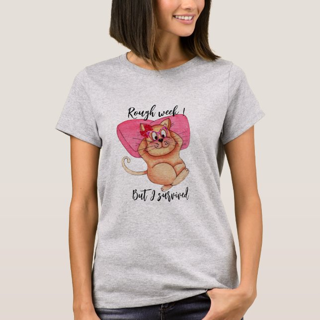 T-shirt Je Suis Vécu Chemise Chat - Drôle Chat Cadeau Thém (Devant)