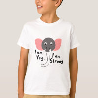 Je suis Veg Je suis Strong Elephant Animal Boy Enf