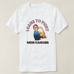 T-SHIRT JE SUIS VENU COMBATTRE LE CANCER DE LA PEAU/ UNISE