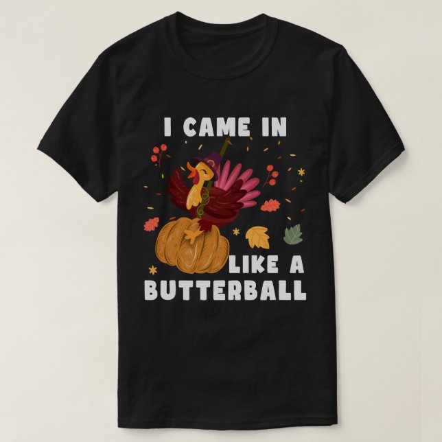 T-shirt Je Suis Venu Comme Un Bouteille, Don Thanksgiving (Design devant)