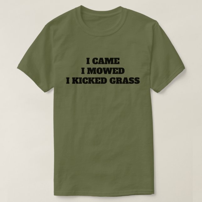 T-shirt Je suis venu. J'ai fauché. J'ai donné un coup de (Design devant)