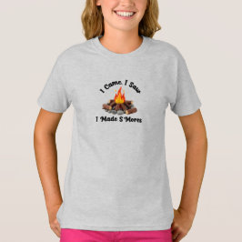 T-shirt Je Suis Venu. J'Ai Vu. J'Ai Fait S'Mores
