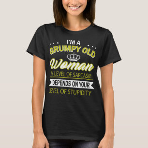 T-shirt je suis vieille dame grincheuse