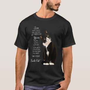 T-shirt Je Suis Votre Ami Votre Partenaire Vous Tuxedo Cat