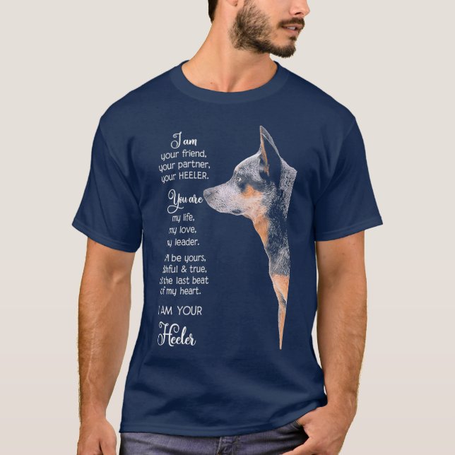 T-shirt Je Suis Votre Amie Votre Partenaire Votre Heeler (Devant)