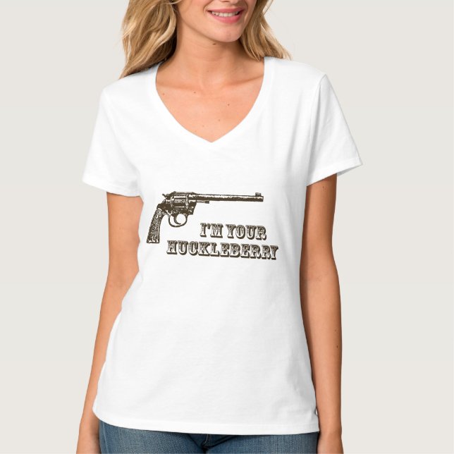 T-shirt Je suis votre arme à feu occidentale d'airelle (Devant)