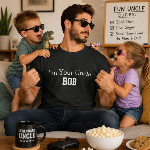 T-shirt Je Suis Votre Oncle Bob Cadeau Personnalisé Drôle