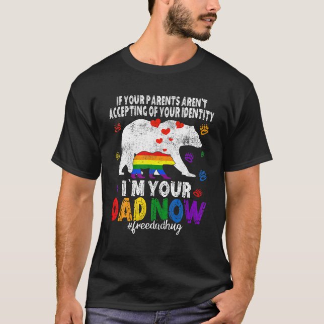 T-shirt Je suis votre papa maintenant Ours papa libre serr (Devant)
