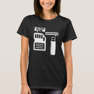 T-shirt Je suis votre père USB disquette Humour programme 