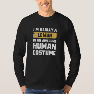 T-shirt Je suis vraiment un lémur dans un magnifique costu