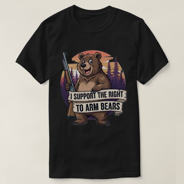 T-Shirt Je suppe le droit d'armer les ours (Design devant)