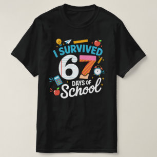T-shirt Je Survivre 67 Jours d'Élèves des Enseignants