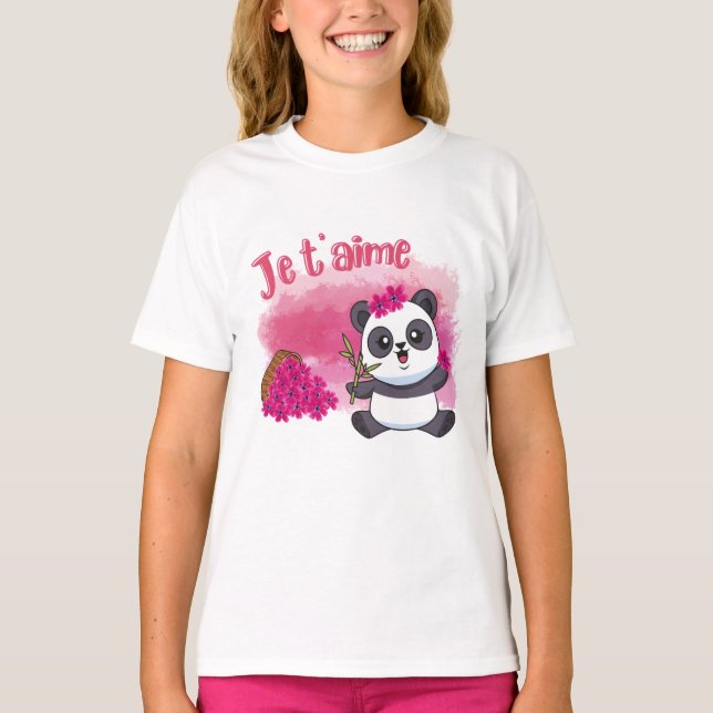 T-shirt Je t’aime Little Panda (Devant)