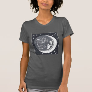 T-shirt Je t'aime à la lune et au dos