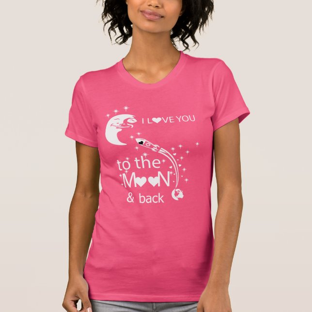 T-shirt Je t'aime à la lune et au retour (Devant)