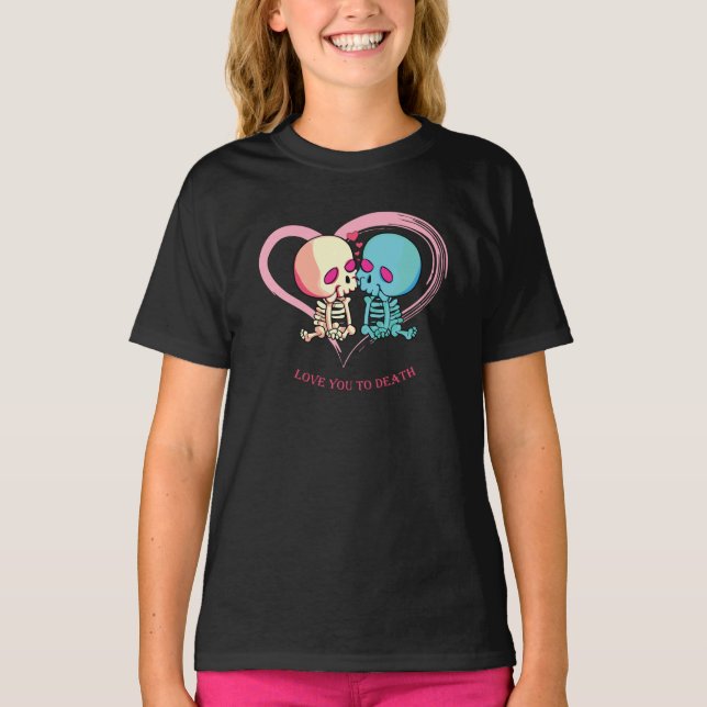 T-shirt Je t'aime à mourir pour la Saint Valentin. (Devant)