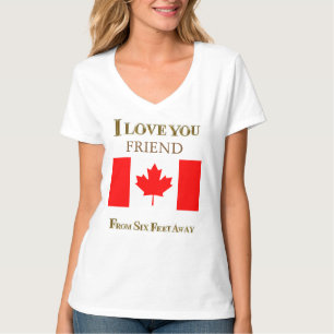 T-SHIRT JE T'AIME AMI, AMI À DEUX PIEDS DE LÀ