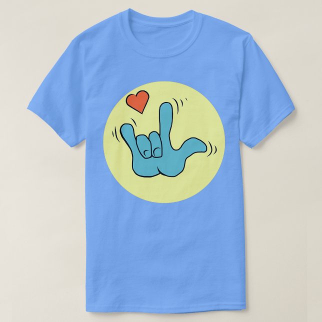 T-shirt Je t'aime ASL 15 (Design devant)