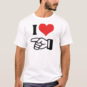 T-shirt Je t'aime - avec doigt pointé