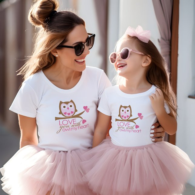 T-shirt Je t'aime avec OWL Mon coeur (Créateur téléchargé)