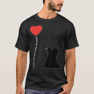 T-shirt Je T'Aime Avec Tout Mon Coeur Valentines Day Cat K