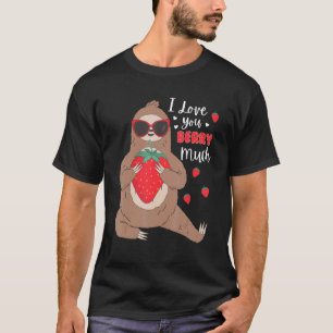 T-shirt Je t'aime beaucoup Saint-Valentin paresseux mangea
