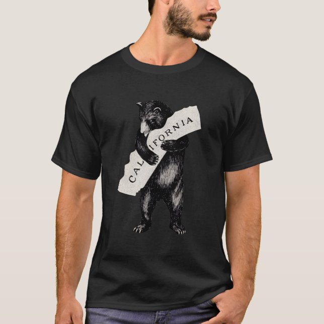 T-shirt Je T'Aime Californie Cali Grizzly Bear (Devant)