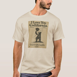 T-shirt Je t'aime chemise de la Californie