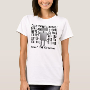T-shirt Je t'aime - dans la pièce en t de robot
