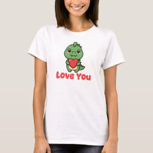 T-shirt Je t'aime, dinosaure de la Saint-Valentin