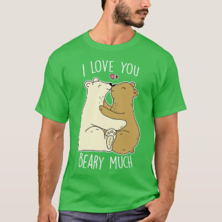 T-shirt Je T'Aime Faire Beurre Beaucoup Mignonnes Ours Val