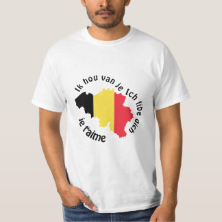 T-shirt je t'aime la Belgique