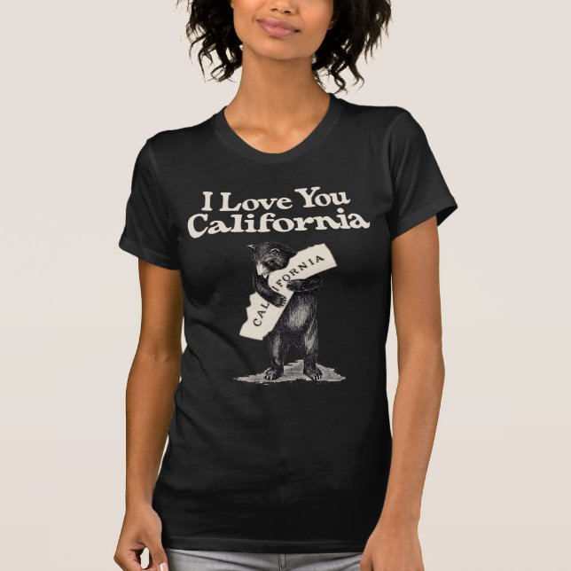 T-shirt Je t'aime la Californie (Devant)