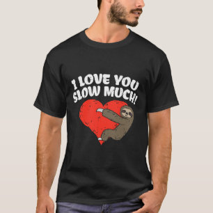 T-shirt Je T'Aime Lentement Beaucoup De Coeur Fantôme
