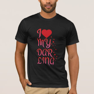 T-shirt Je T'aime Ma Chérie Cadeau Romantique de la Saint-