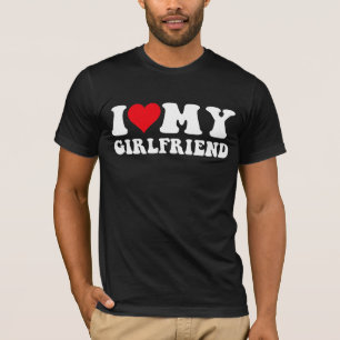 T-shirt Je t'aime ma petite amie tee, j'aime ma petite ami