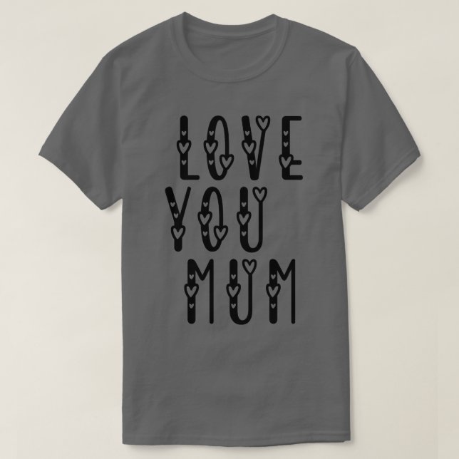 T-shirt je t'aime maman (Design devant)