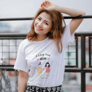 T-shirt Je t'aime Maman T-Shirt.Cadeau mignon pour la fête