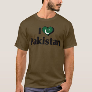 T-shirt Je T'aime Pakistan Drapeau Chemise