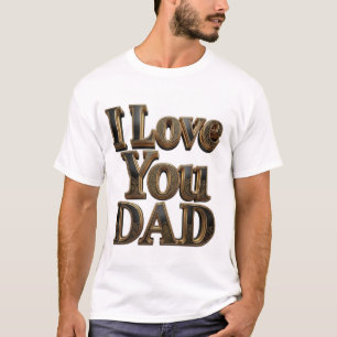 T-shirt « Je t'aime papa » – Cadeau de fête des pè