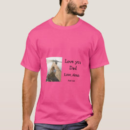 T-shirt Je t'aime papa fête des pères élégant ajouter du t