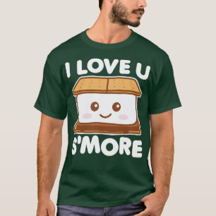 T-shirt Je T'Aime Plus Drôle Camping Smore Pun Sombre