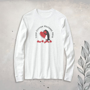 T-shirt Je T'Aime Plus ! Pingouin drôle mignon et coeur ro