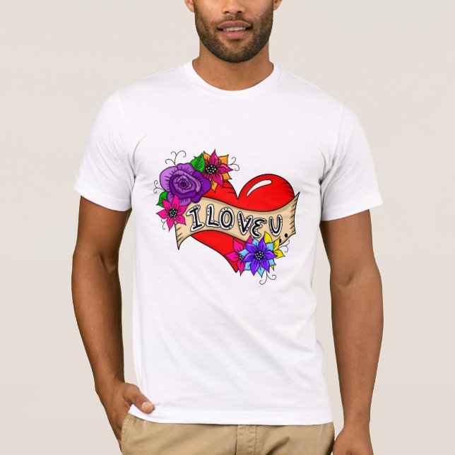 T-shirt Je T'Aime | Street Art Urban Heart (Devant)