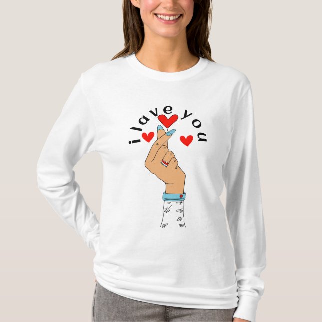 T-shirt Je T'Aime T T Shirt, Fashion Womens T Shirt, Posit (Devant)